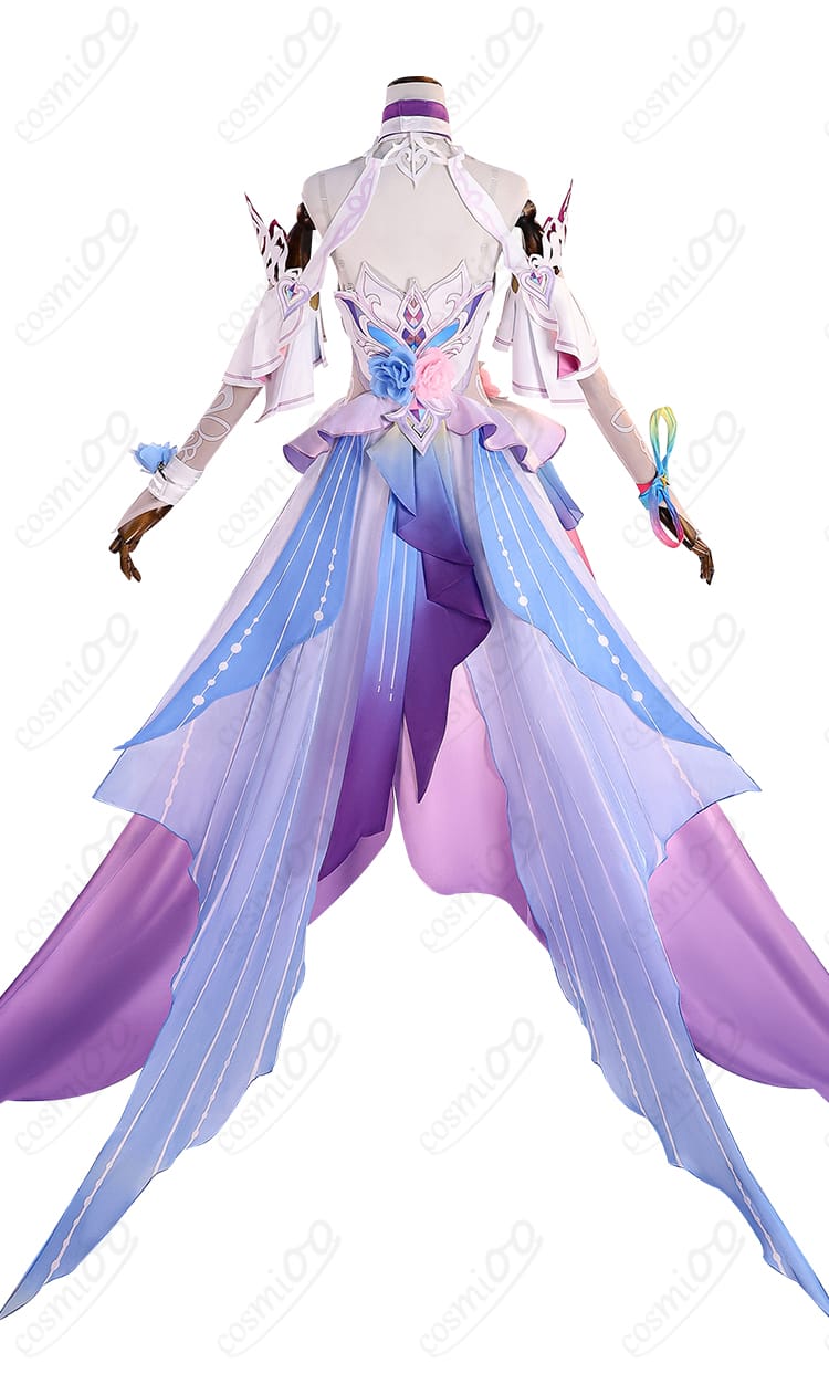 キュレネ コスプレ衣装 背面全体図|背中の装飾と流れるシルエットを細部まで再現