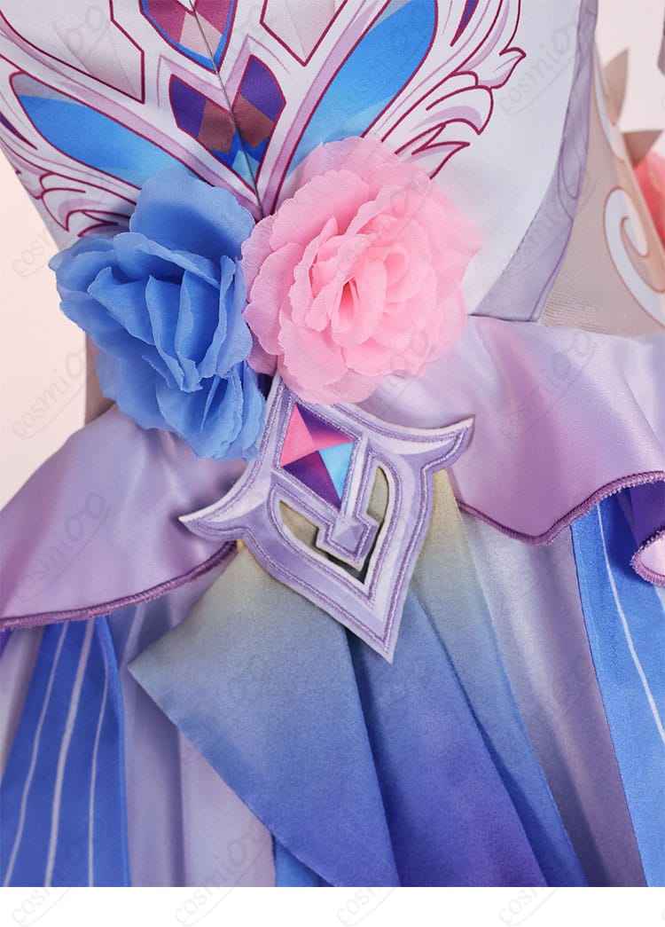 キュレネ コスプレ衣装 花飾りディテール|衣装全体を引き立てる繊細な花モチーフ