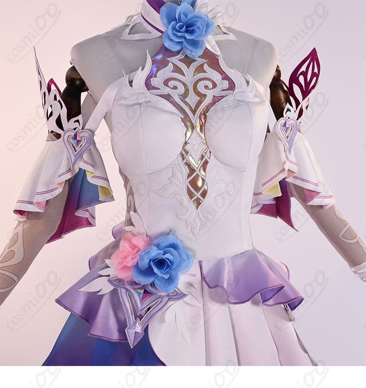 キュレネ コスプレ衣装 衣襟装飾ディテール|繊細な刺繍と高級感ある素材感が魅力