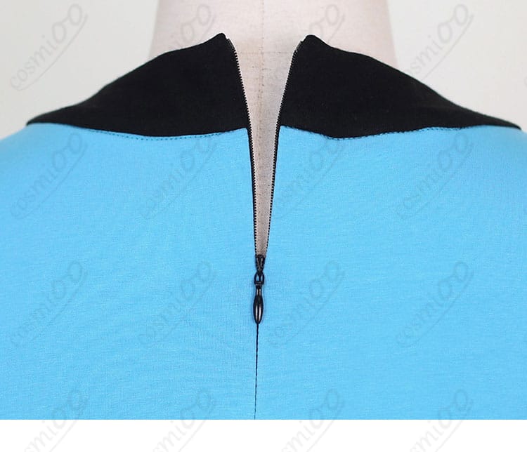 ポケモン リーフ コスプレ 上着ファスナー装飾細部図|使いやすくデザイン性も高い