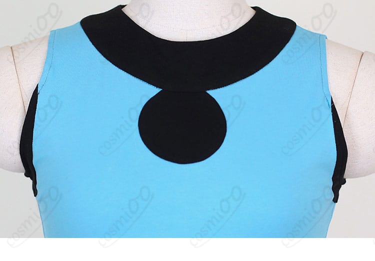 ポケモン リーフ コスプレ衣装 上着襟部分装飾細部|シンプルで可愛いデザインポイント