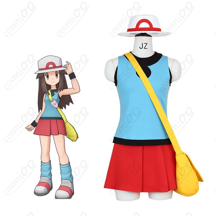 ポケットモンスター リーフ コスプレ衣装 キャラクター全身と衣装デザイン図|高再現度でイベントに最適