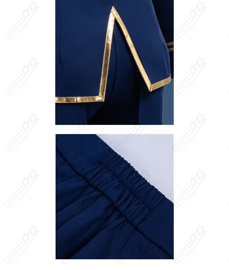 第五人格 納棺師 晩鐘 コスプレ 外套背面クロススリット装飾ディテール|端正な学園風デザインが映える