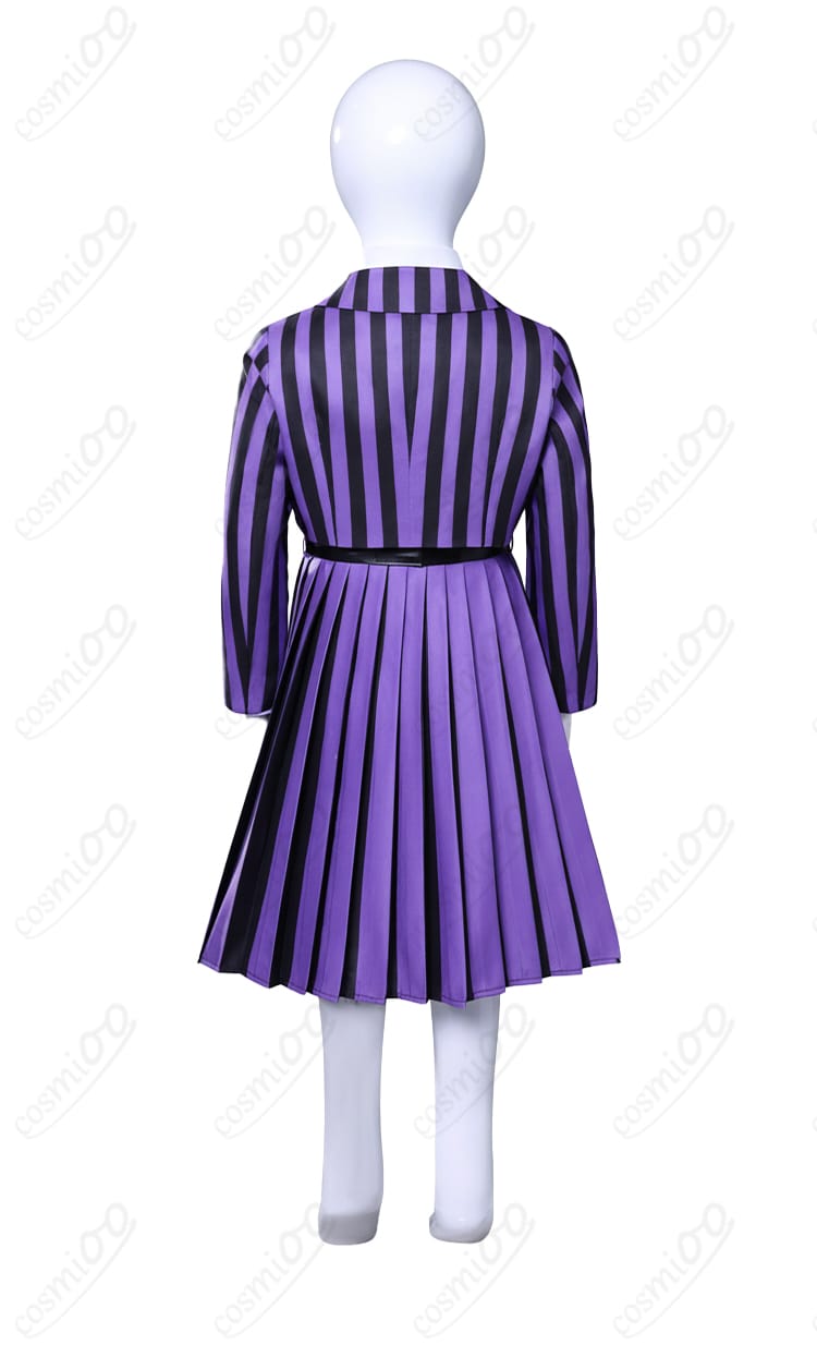 子供用 ネヴァーモア学園制服 コスプレ衣装 背面ディテール図|高品質素材で快適な着心地を実現