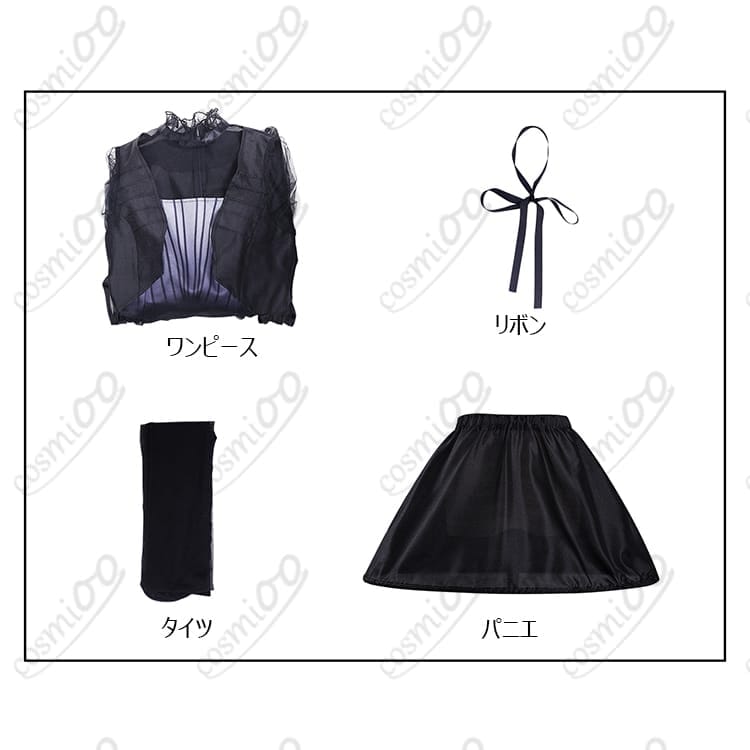 ウェンズデー・アダムス シーズン2ドレス コスプレ衣装 フルセット - 6枚目の画像