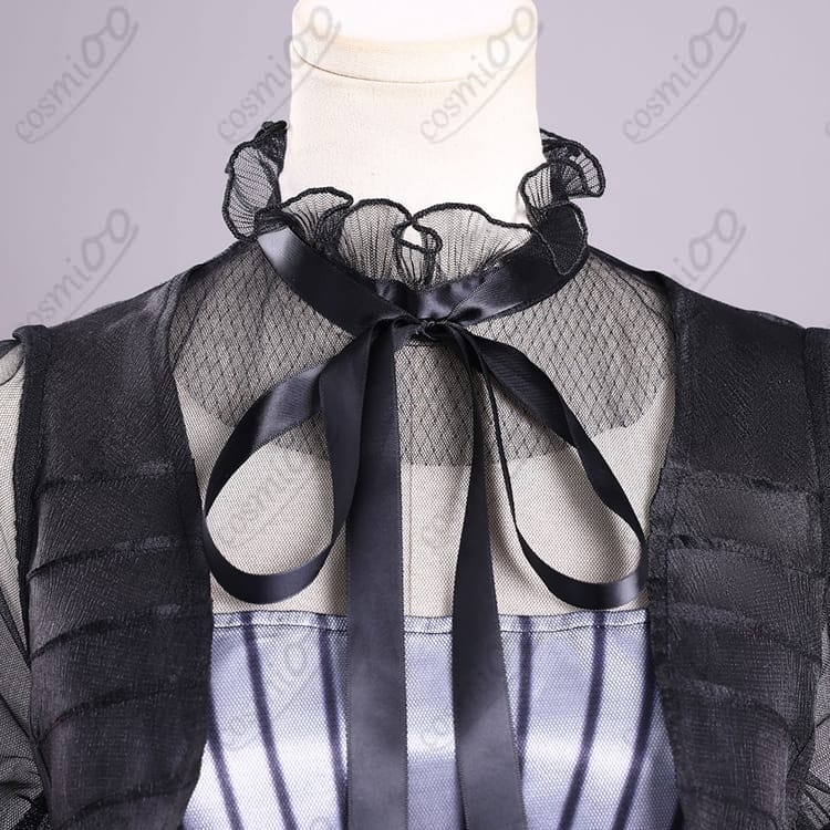 ウェンズデー・アダムス シーズン2ドレス コスプレ衣装 フルセット - 4枚目の画像