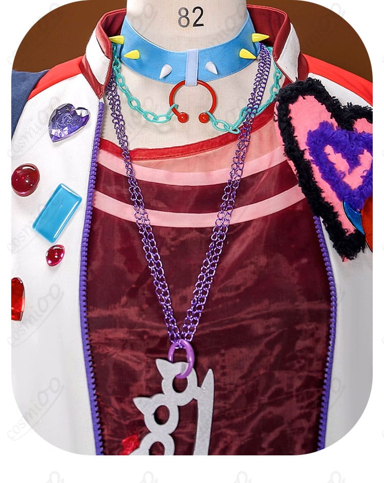 天城燐音 エゴイスト コスプレ衣装 ネックレス・チョーカー装飾詳細|精巧なアクセサリーデザイン