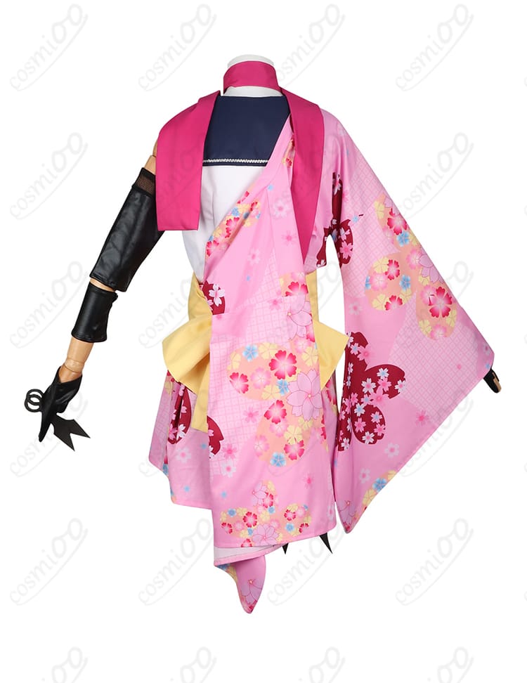 ブルーアーカイブ 久田イズナ コスプレ衣装 背面図|マントや腰飾りまで忠実再現