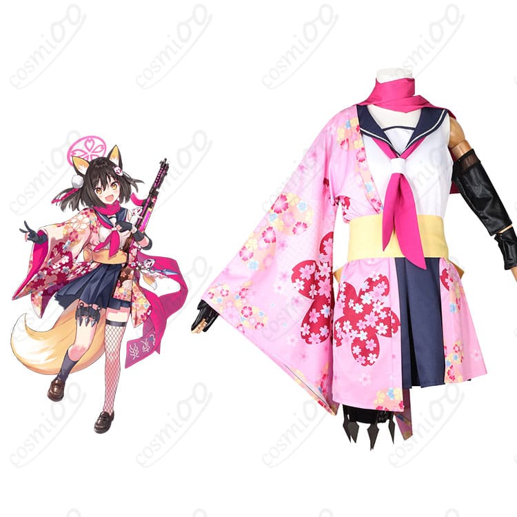 ブルーアーカイブ 久田イズナ コスプレ衣装 キャラクター全身と衣装のイメージ|忍者風デザインで元気な魅力を再現