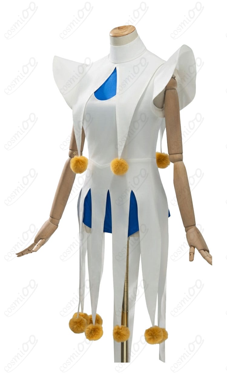 カードキャプターさくら 木之本桜 ピエロ風バトルコスチューム 側面画像。動きやすさと立体感あるシルエットを表現。