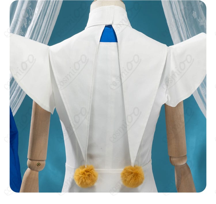 カードキャプターさくら ピエロ風コスプレ衣装 背面装飾ディテール。リボンと布の質感をリアルに再現。