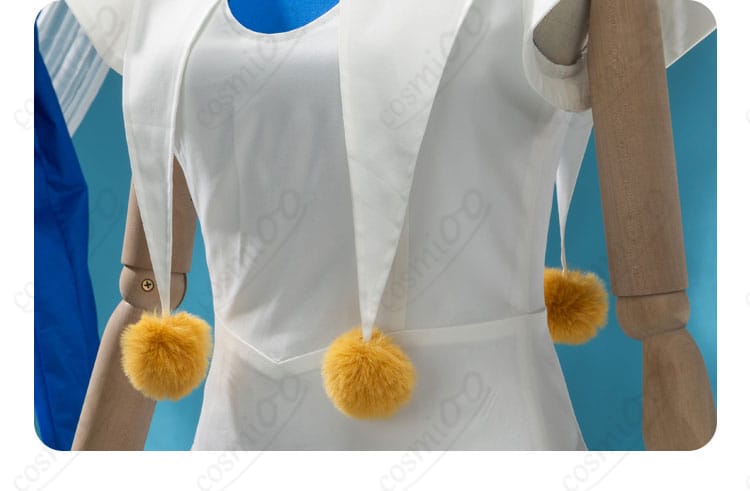 木之本桜 ピエロ風衣装 黄色のポンポン装飾アップ。愛らしさを引き立てるアクセント。