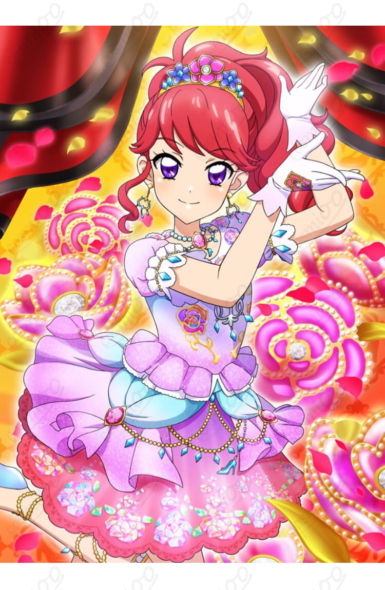 アイカツ!紅林珠璃「情熱の赤いバラ」コスプレ衣装 右側全身画像|情熱的なシルエットと優雅な動きをチェック。