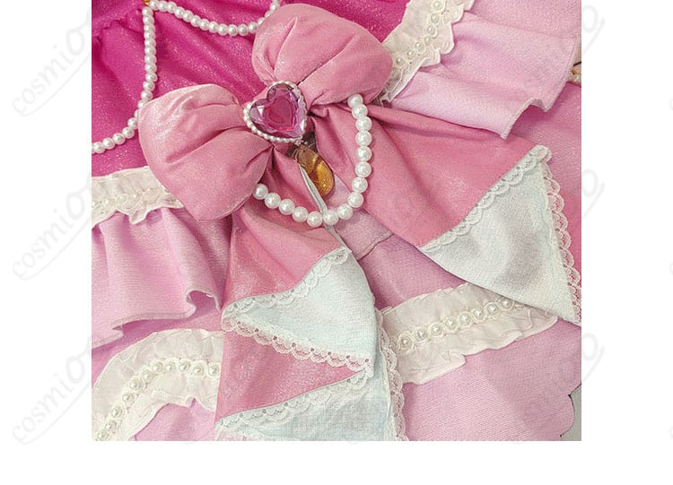 白鳥ひめ コスプレ衣装 愛らしいハートリボン装飾 細部アップ|可憐でロマンチックなデザイン