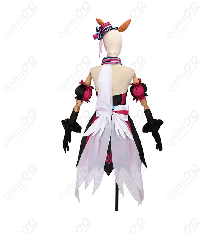 ウマ娘 ノースフライト 勝負服 コスプレ衣装 背面画像|帽子やリボンなど細部まで忠実に再現した後ろ姿