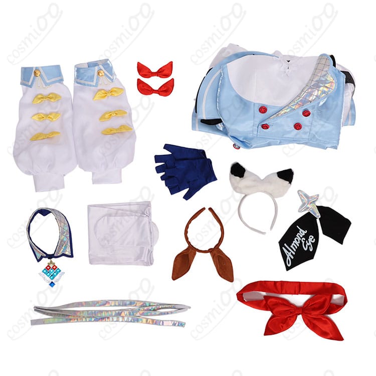 ウマ娘 プリティーダービー アーモンドアイ 勝負服 コスプレ衣装 セット内容一式|ワンピース・袖・飾りなどフルセット紹介