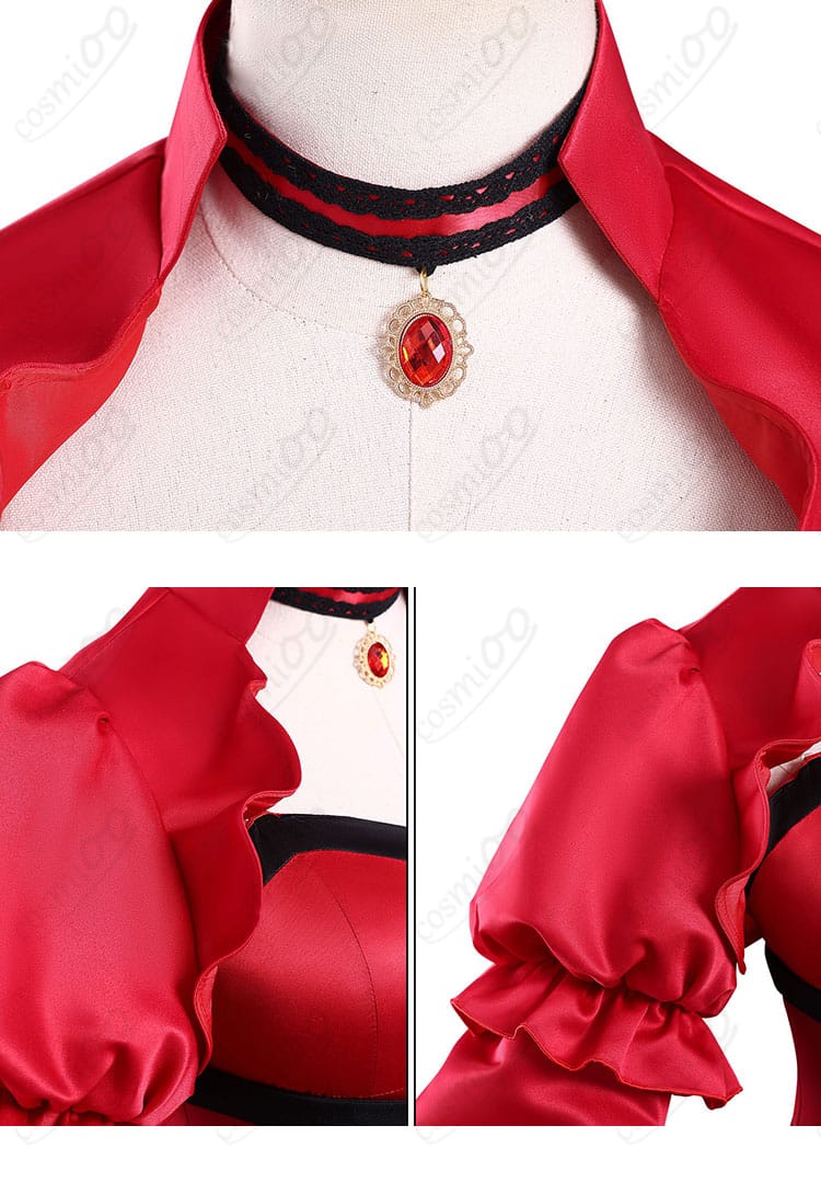 チョーカーと肩部分のディテール|気品漂うアクセント、繊細な仕上がり