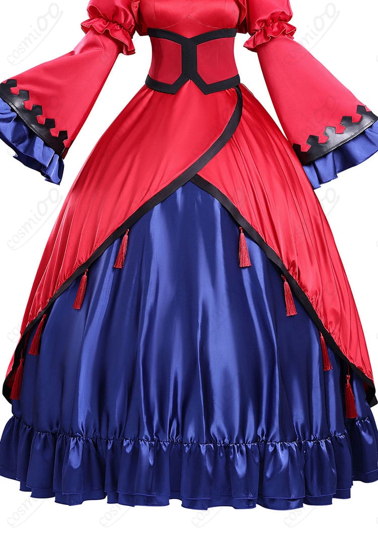 スカート部分の装飾ディテール|レースと布の重なりが生む高級感