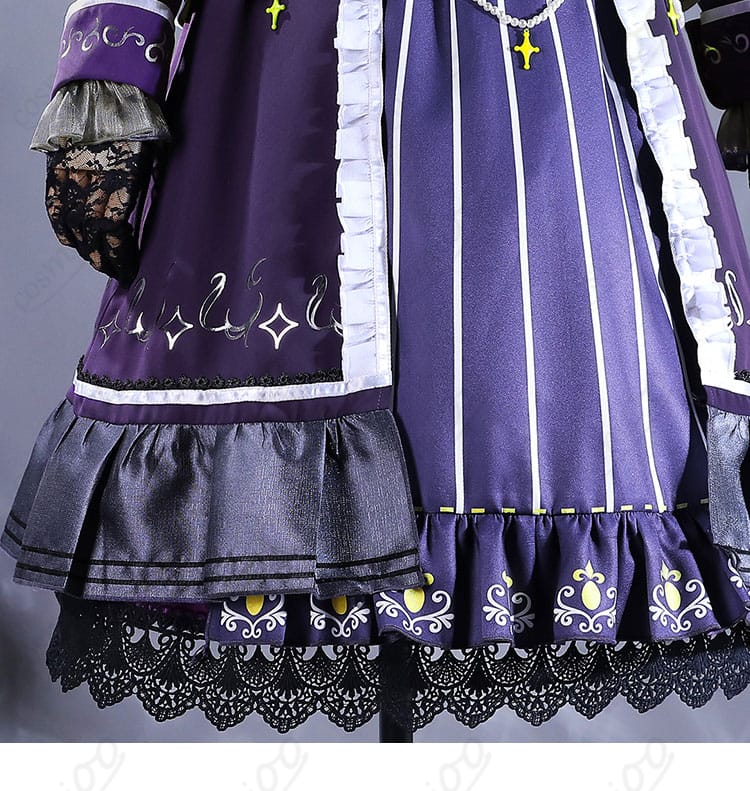 草薙寧々 コスプレ衣装 スカート装飾細部画像|可憐な花飾りとフリルが美しく重なるデザイン。