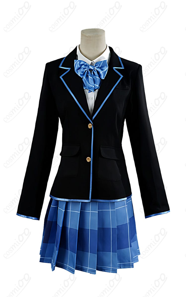 千歳くんはラムネ瓶のなか 藤志高校女子制服 コスプレ衣装 正面全体図|清楚なブレザーセット