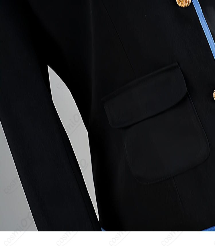 藤志高校 制服 コート 衣袋装飾ディテール|リアルな質感と精巧な縫製