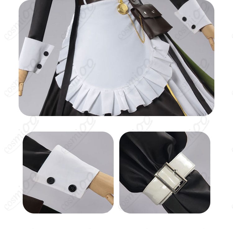 ケルシー『時遺』コスプレ衣装 エプロン・袖口・リボンディテール|柔らかな質感で動きやすく仕上げたデザイン。