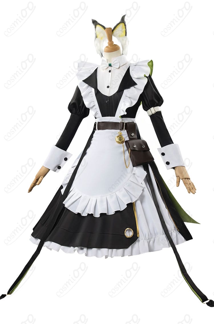 アークナイツ ケルシー『時遺』コスプレ衣装 側面図|立体的なシルエットと細部の縫製が際立つ。