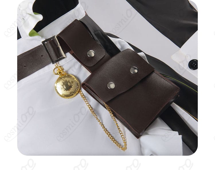 ケルシー『時遺』コスプレ衣装 腰の懐中時計と小物ディテール|時のテーマを象徴する精巧なアクセサリー。