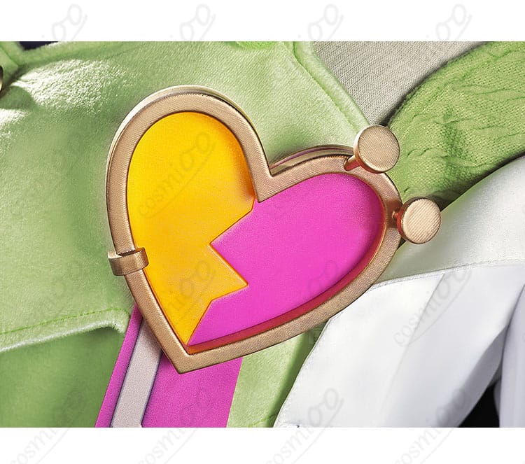 原神 アイノ コスプレ衣装 愛心モチーフ装飾アップ|可愛らしさと機械技師らしい個性を両立。