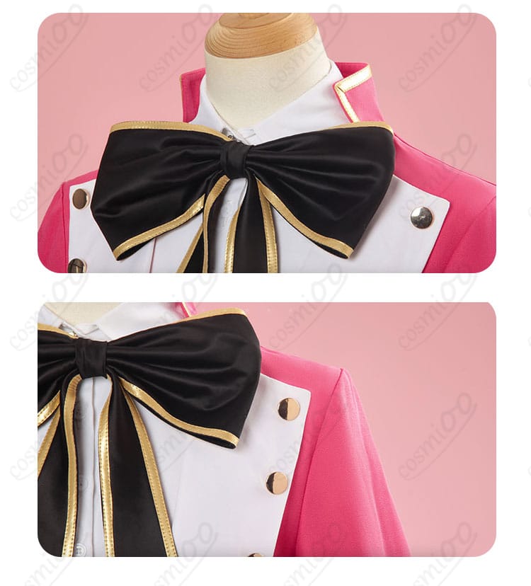 東条ヒバリ コスプレ衣装 蝴蝶リボン装飾のディテール|上品で可憐なポイント