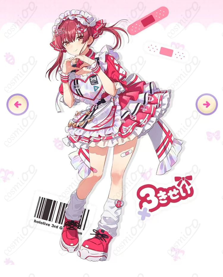 宝鐘マリン『よくばり電脳ガール』コスプレ衣装 着用イメージ|ホロライブ3期生・電脳アイドル風デザイン