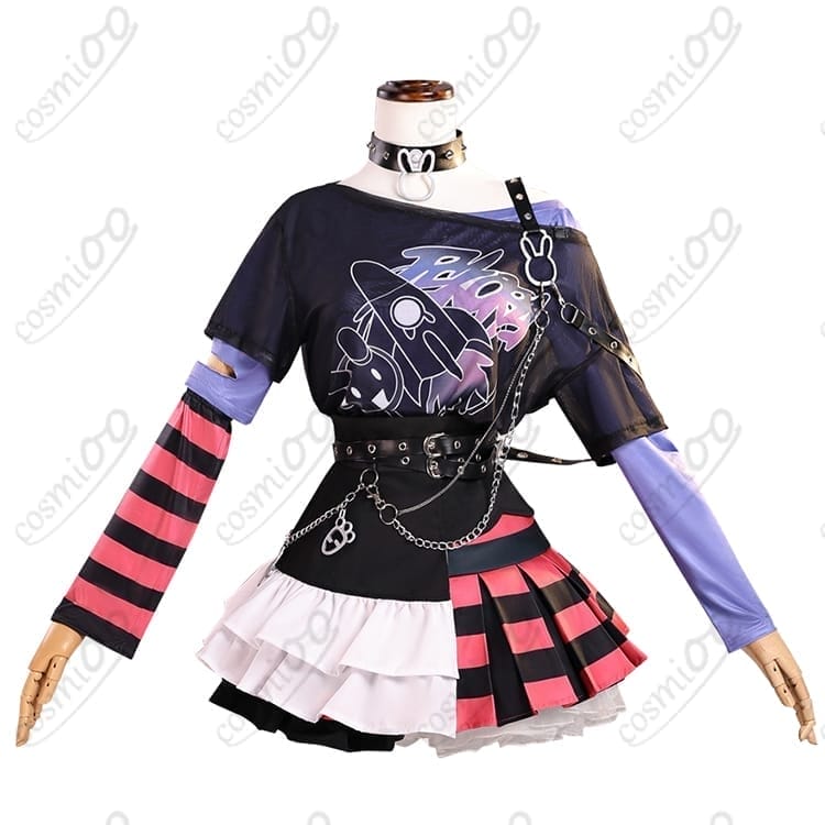 ホロライブ 兎田ぺこら 堕天使パンク衣装 コスプレ｜小悪魔風×ロックスタイル - 4枚目の画像