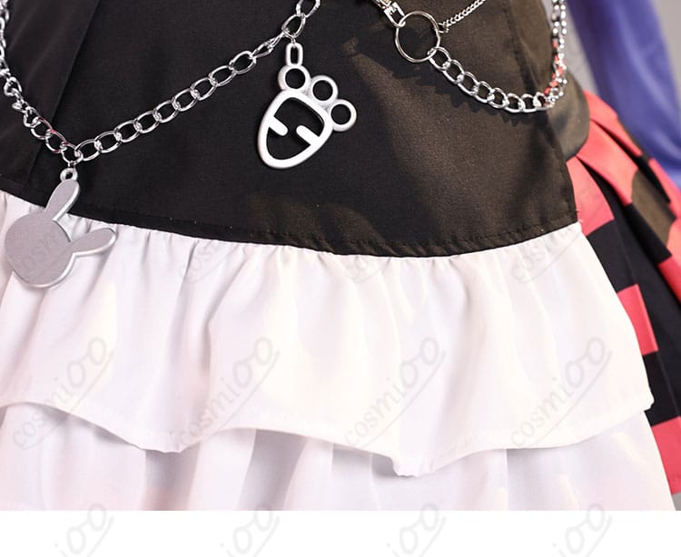 堕天使パンク衣装 スカート裾装飾 華やかな仕上がり