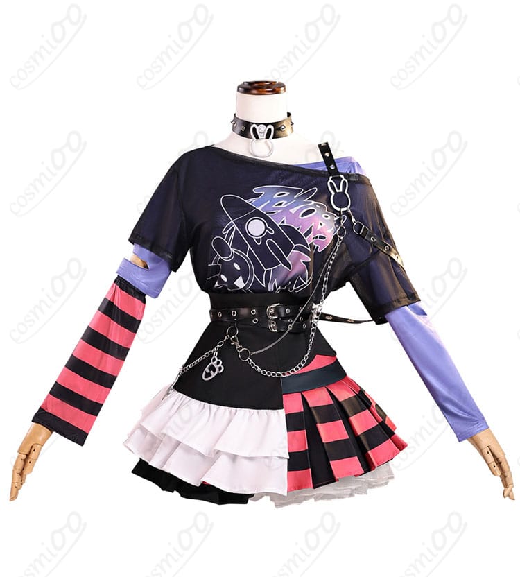 堕天使パンク衣装 内搭トップス 正面ディテール 高精度仕上げ