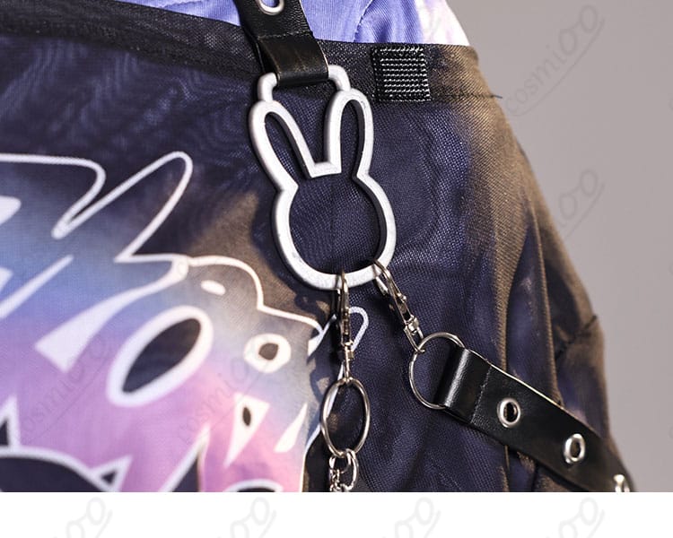 堕天使パンク衣装 肩ストラップ装飾 精巧なデザイン