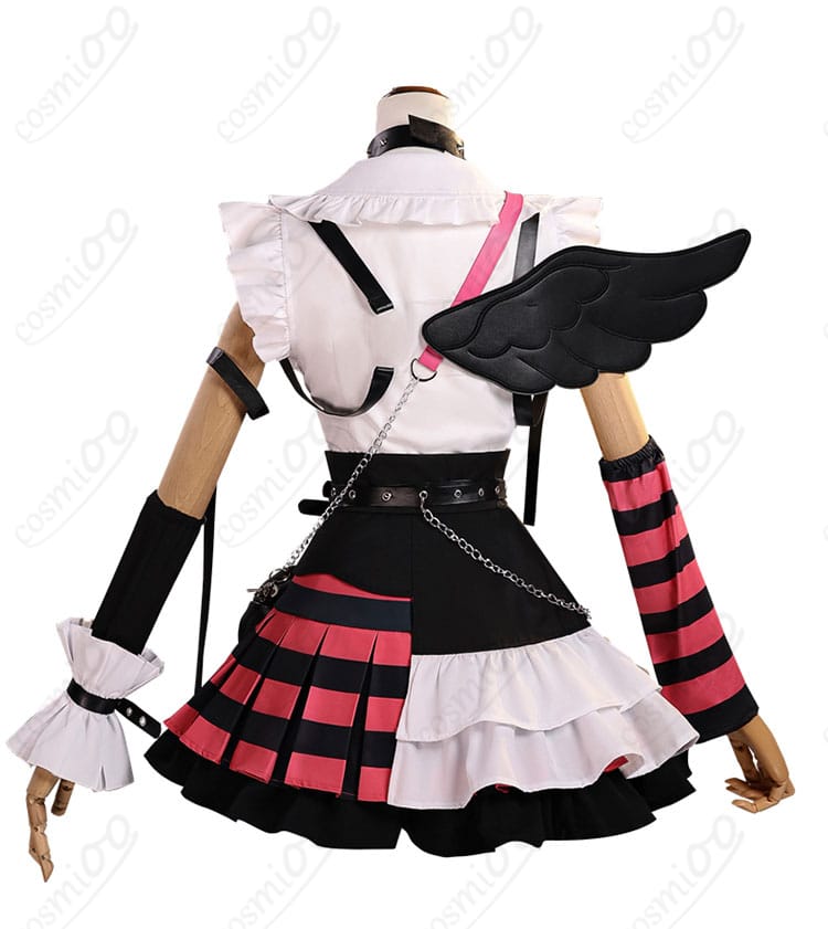 兎田ぺこら コスプレ衣装 背面ビュー 羽根と装飾をチェック