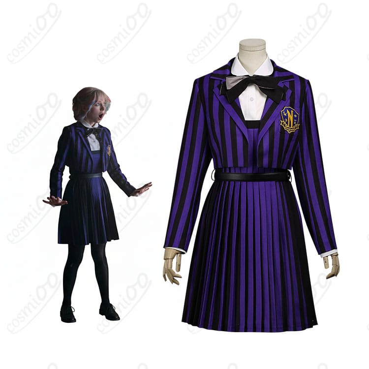 ウェンズデー イーニッド・シンクレア コスプレ衣装 シーズン2 ネヴァーモア学園制服 角色着用イメージ|鮮やかで可愛いブレザースタイル