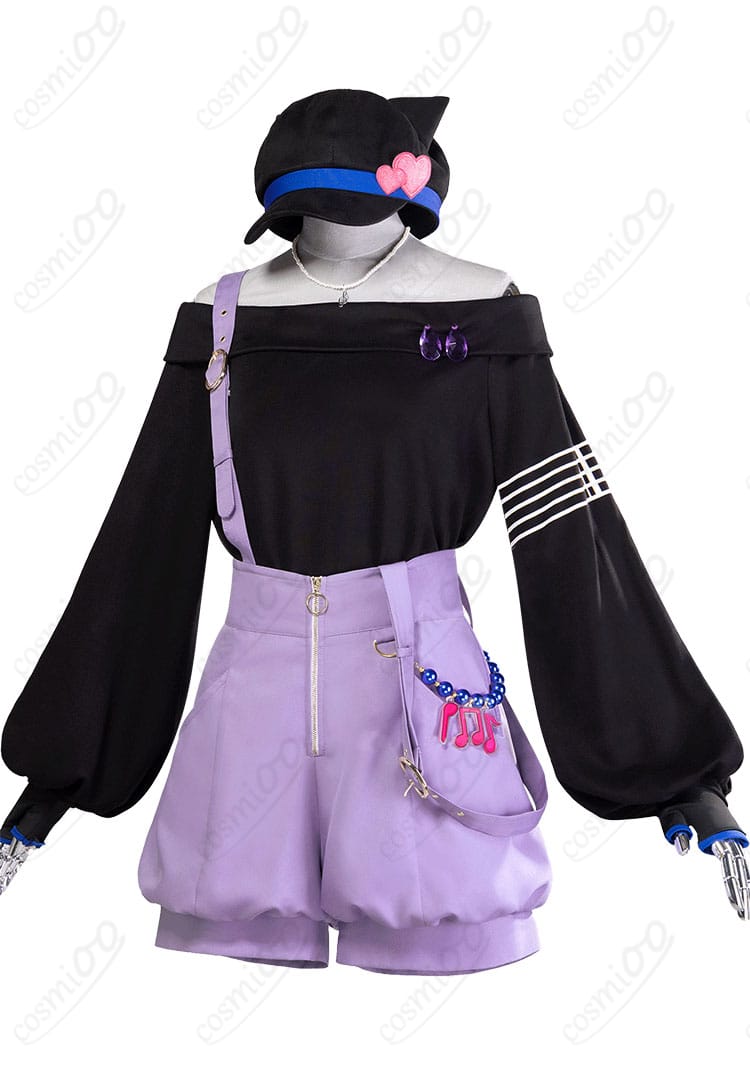 白石杏 メロディっち コスプレ衣装 側面 アングル|立体的なシルエット・動きやすい設計