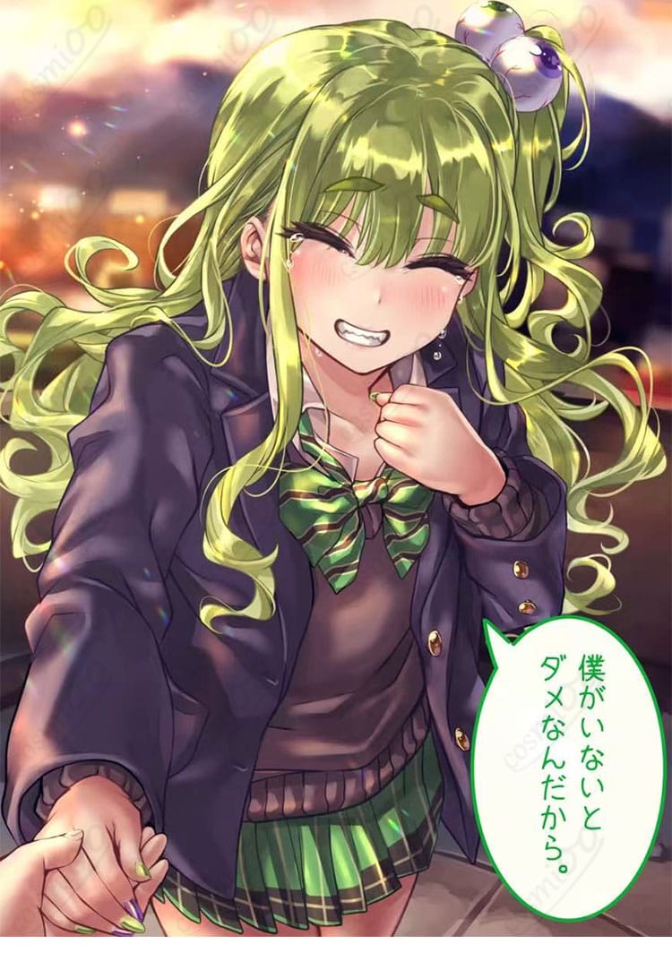 オタクだってギャルと恋したい 制服 コスプレ衣装 キャラクター人物の全身ビジュアル|甘めギャル風デザインを忠実再現