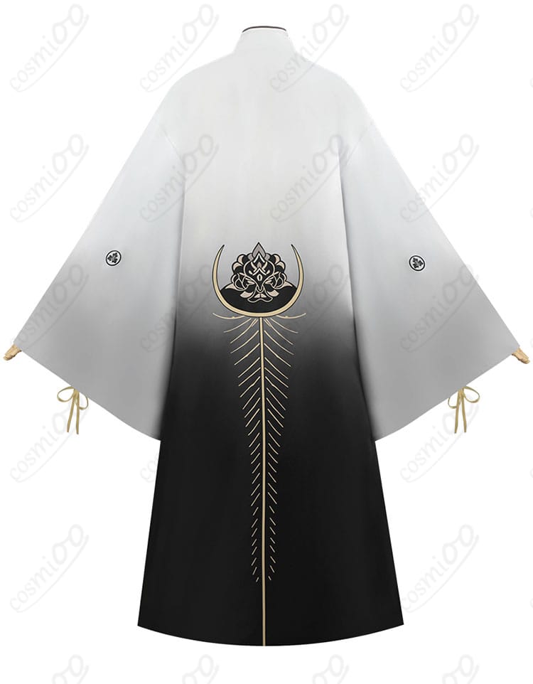 サイレントヒルf 狐面の男 コスプレ衣装 背面図 狐面と和装の重厚な雰囲気を再現