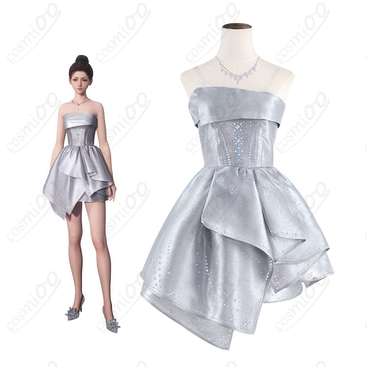 恋と深空 主人公「花への誓い」コスプレ衣装を着たキャラクター全身図|華やかで上品な雰囲気を再現した人気ドレス