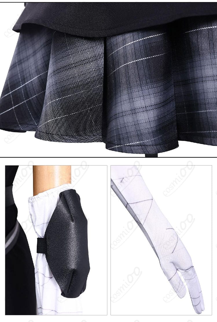 黒部ナノカ コスプレ衣装 格子模様スカートと小物細部画像|セット小物まで完全再現