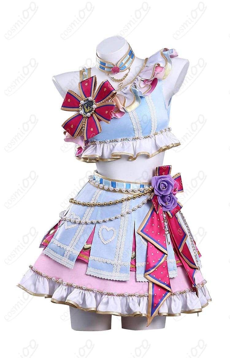 霧矢あおい ドリーミーキーチアコーデ コスプレ衣装 正面全体図。高品質な仕立てとディテールに注目。
