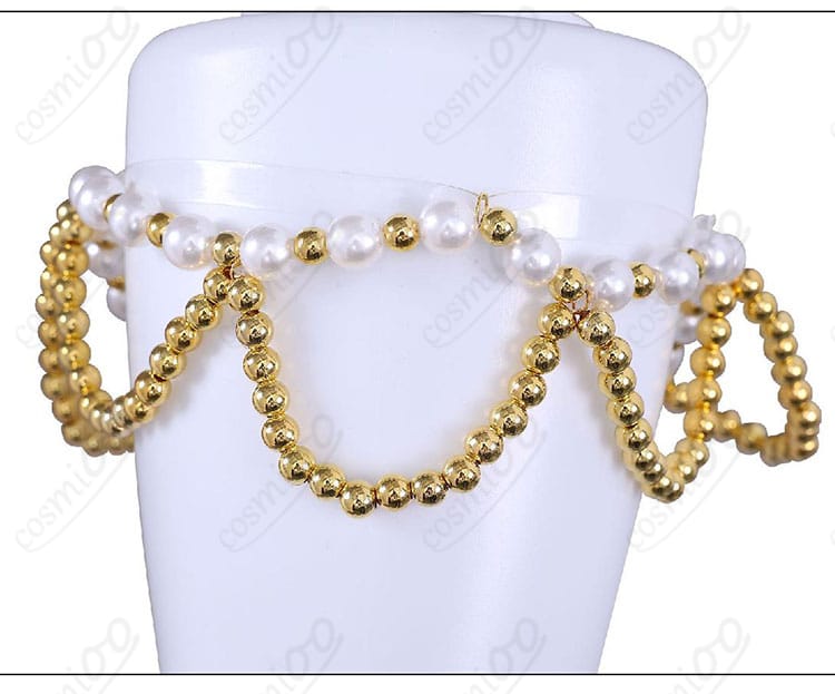 霧矢あおい コスプレ衣装 脚部装飾ディテール。全体のバランスを引き締めるデザイン。