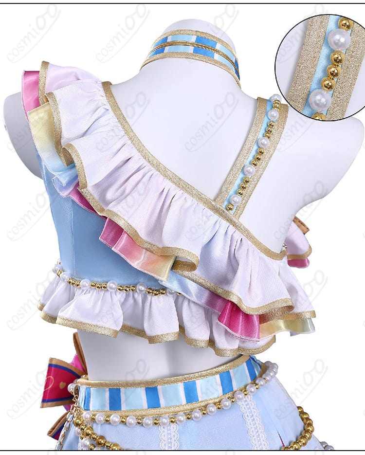 霧矢あおい コスプレ衣装 肩ストラップ部分のディテール。細部の縫製も丁寧で丈夫。