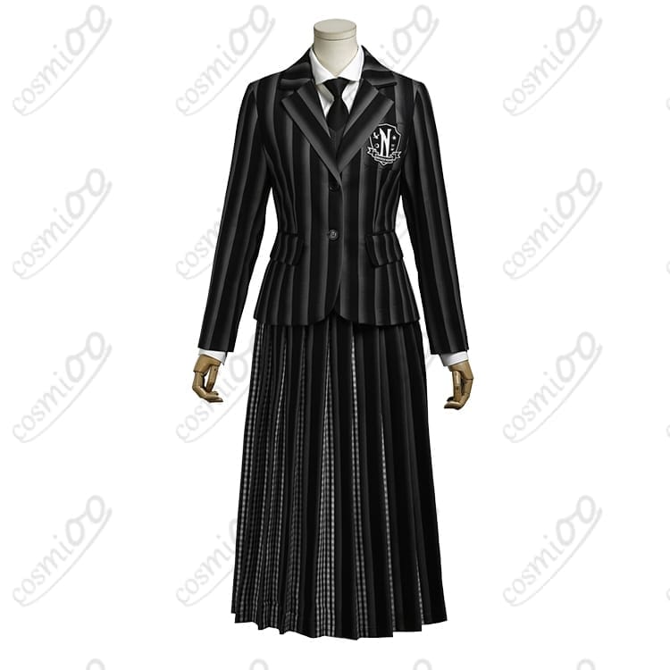 ウェンズデー・アダムス ネヴァーモア学園制服 コスプレ衣装（シーズン2モデル）高再現フルセット - 8枚目の画像