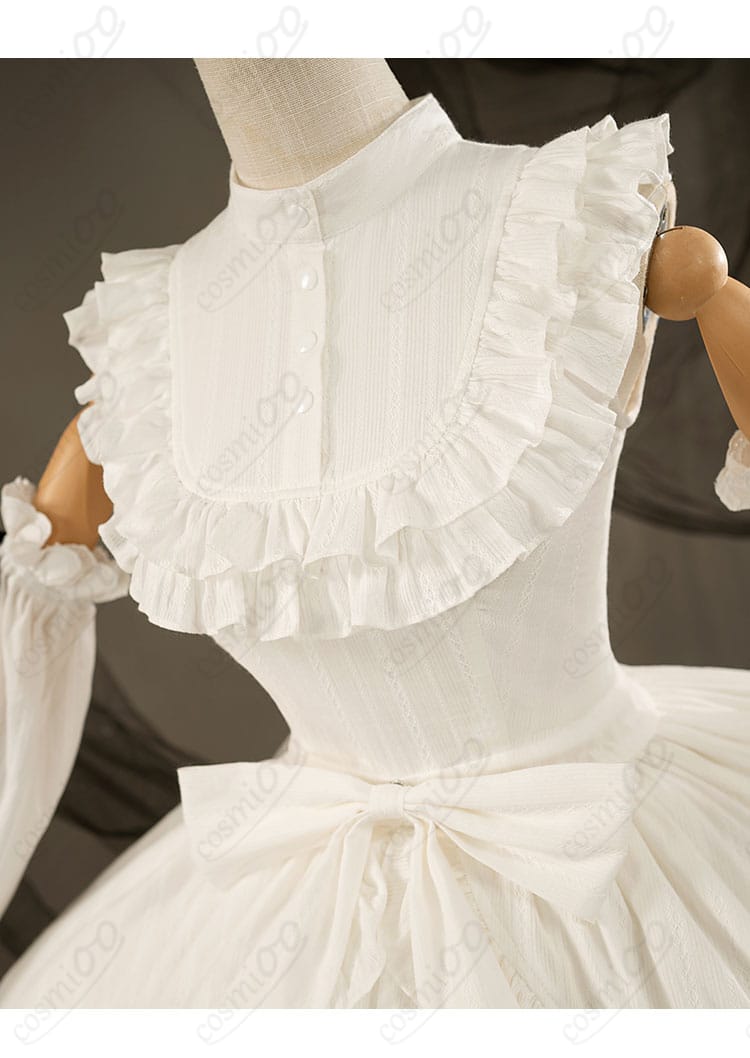 初音ミク コスプレ衣装 衣襟装飾ディテール・クラシカルなフリルと縫製の質感アップ