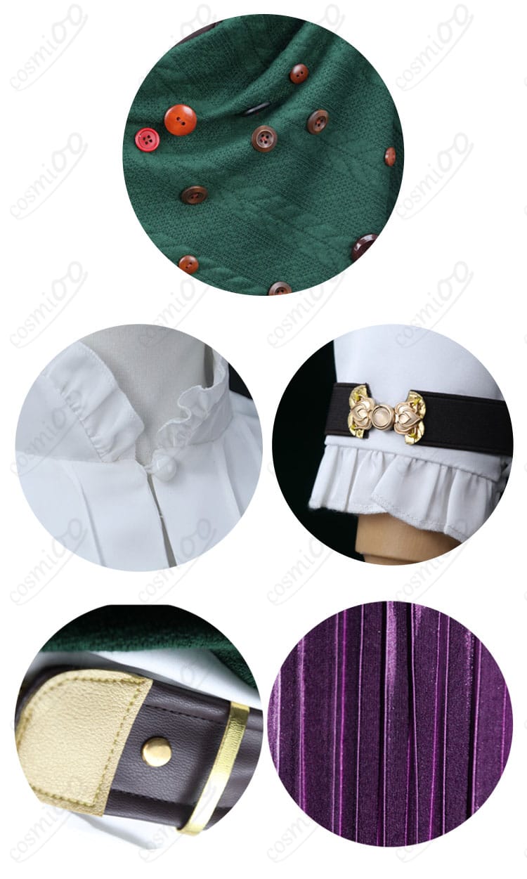 無期迷途 ガロファノ コスプレ衣装 装飾ディテール|花飾りやショールなど、細部まで美しく再現されたデザイン。