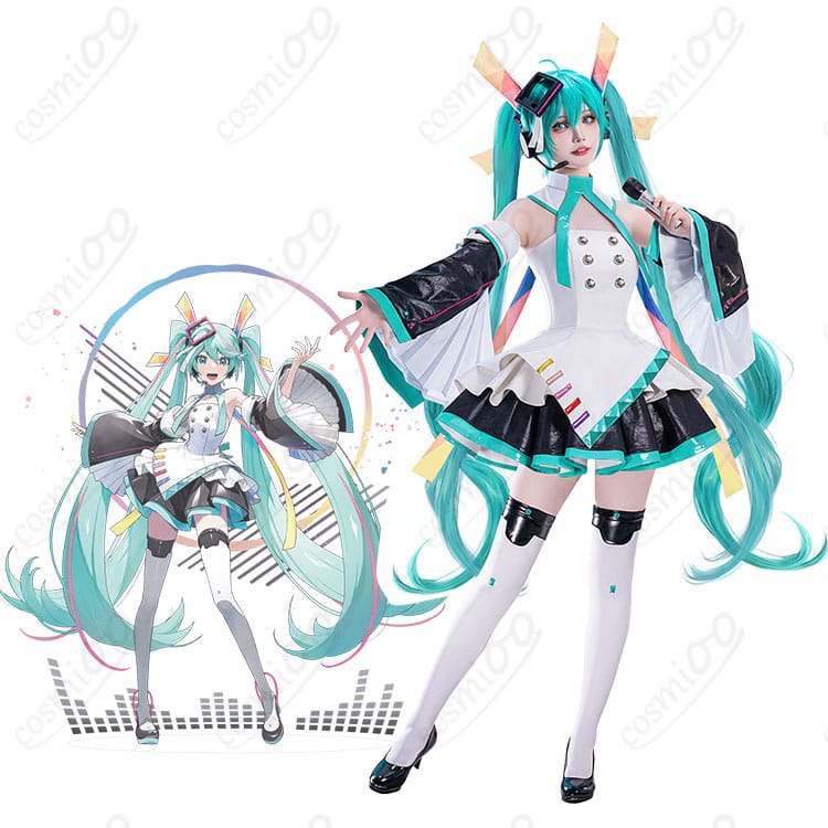 初音ミク EXPO10th コスプレ衣装 キャラクター全身と衣装デザインのイメージ図|未来感あふれる高品質コスチューム