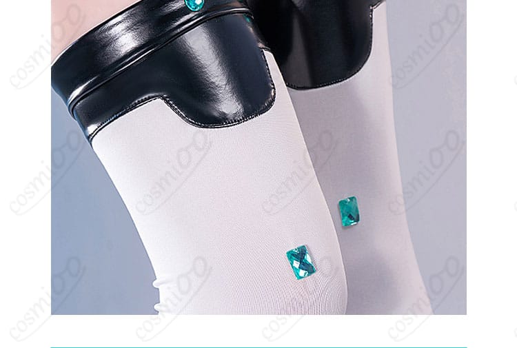 初音ミク EXPO10th コスプレ衣装 レッグウェア・ソックス部分の細部|統一感のあるデザインで全体を引き締め